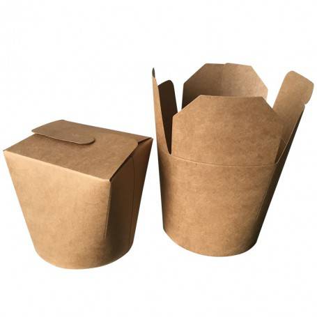 Boîte à pâtes - Boîte à pâtes kraft brun - Boîte transport Snack et Vente-à-emporter