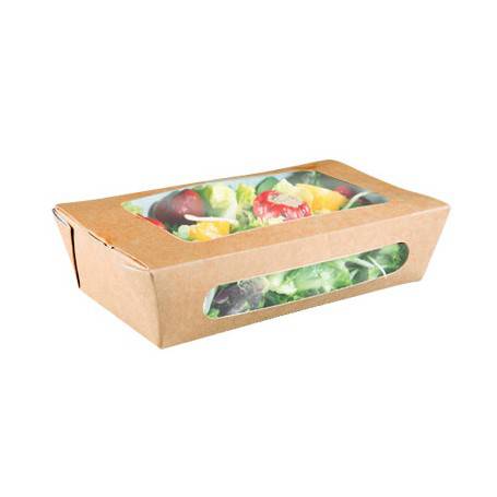 Boîte salade kraft avec fenêtre