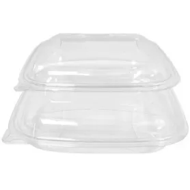 Boîte salade Crudipack noire ou cristal + couvercle transparent