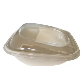 Saladier bagasse carré biseauté