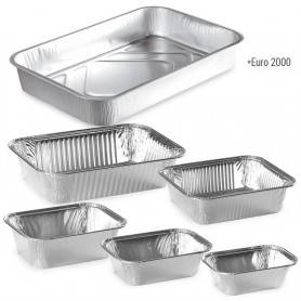 Barquette alimentaire aluminium 2 compartiments