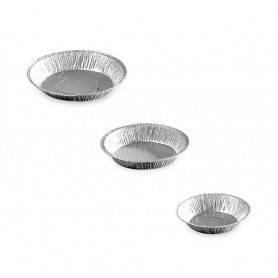 Moules ronds à tartelettes en aluminium - emballage pâtisserie