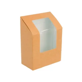Boîte à wraps / tortillas kraft avec fenêtre