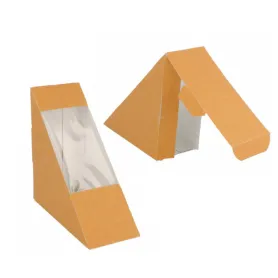 Coque sandwich triangle kraft avec fenêtre