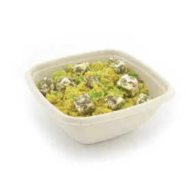 Saladier bagasse carré