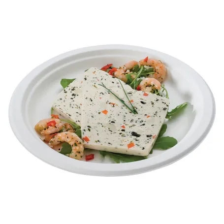 Assiette en fibre de canne - Assiette Carton Jetable - Vaisselle Jetable Fibre de canne - Assiette jetable écologique