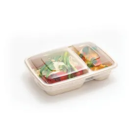 Barquette bagasse compartimentée