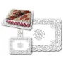 Dentelle rectangle standard, Dentelle présentation pâtisserie, Dentelle Présentation traiteur-148