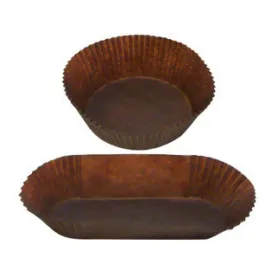 Caissette plissée brune