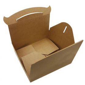 Boite repas, sandwich carton brun avec impression 14,5 x 8,5 x 6 cm par 500  - RETIF