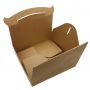 Boîte carton brun à poignées - boîte snacking vente a emporter
