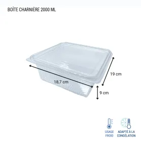 Boîte à couvercle charnière rentrant - froid