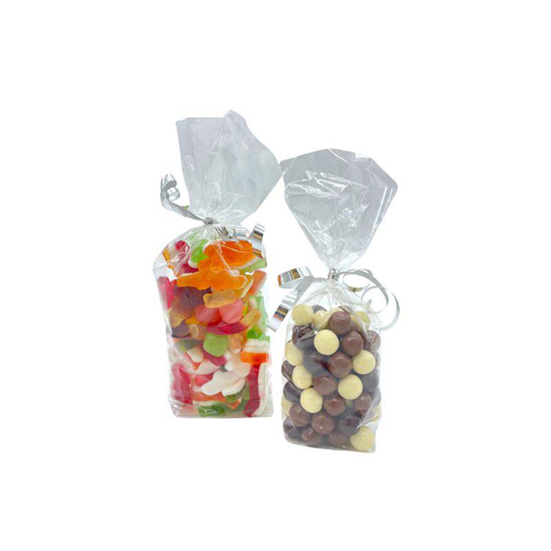 Lot 50 Sachets bonbon Cellophane Transparent avec fond pour biscuits 12 x  27 cm