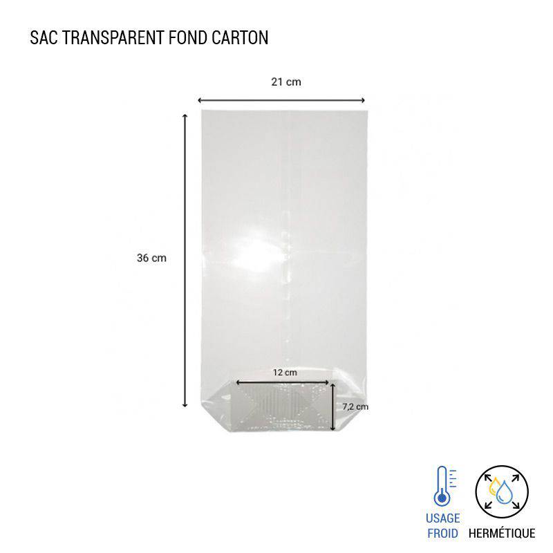 SACHET CONFISERIE POLYPRO PLAT 100X200 MM TRANSPARENT 37 MICRONS