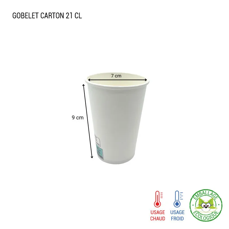 Gobelet carton brun/blanc