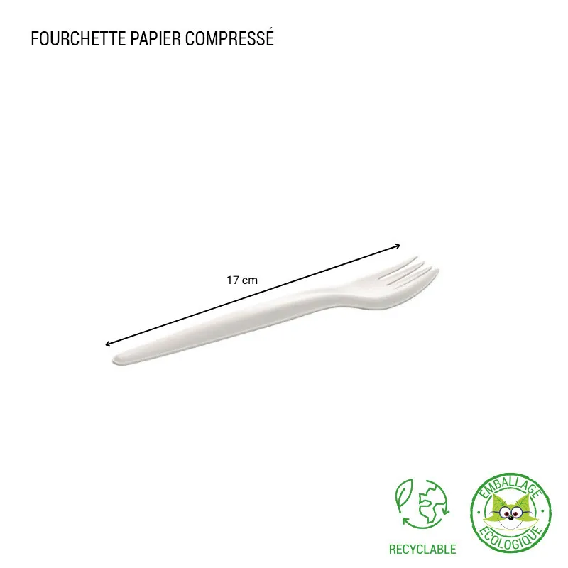 Couvert en papier compressé