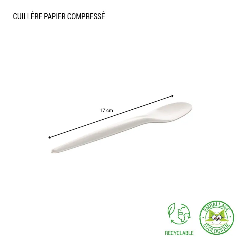 Couvert en papier compressé