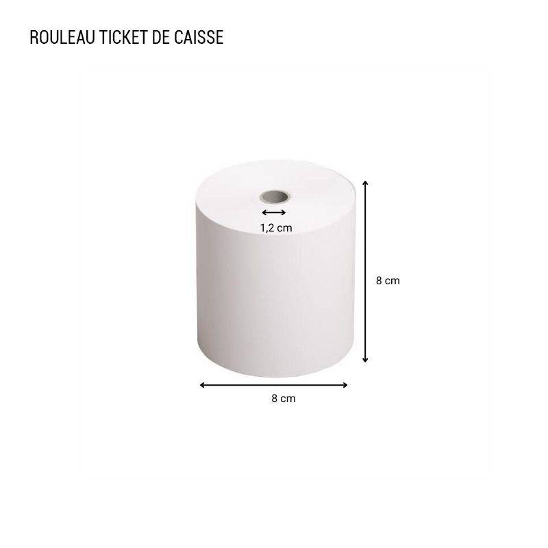 Rouleau de tickets de caisse pas cher, papier thermique, 80 mm