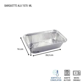 Barquette aluminium fermable