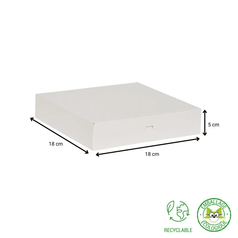 Boîte pâtissière blanche