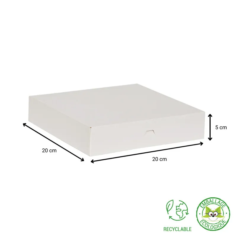 Boîte pâtissière blanche