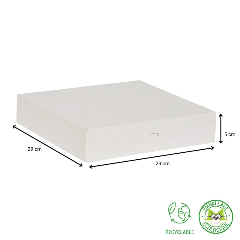 Boîte pâtissière blanche