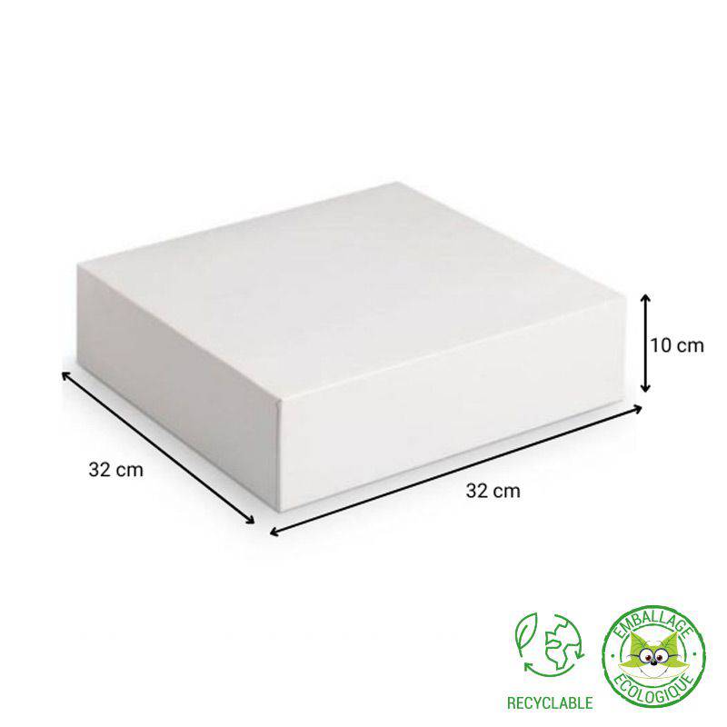 Boite à gâteau carton blanc 31x31x20cm