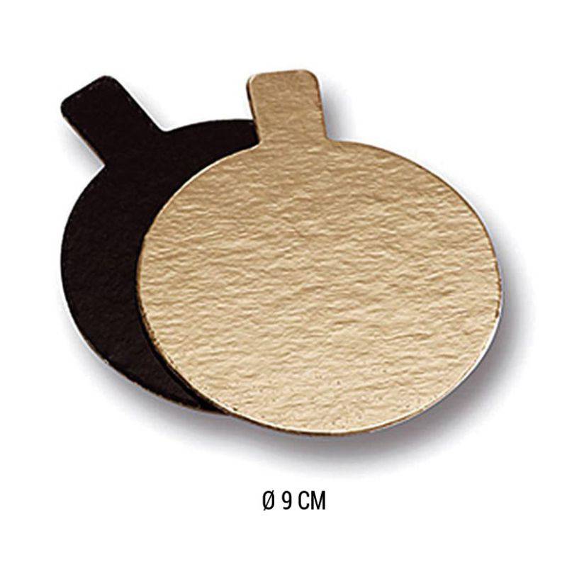Semelle à bûchette - avec languette or/noir - 9,5 x 5,5 cm (x 200) -  Tradiser - Meilleur du Chef