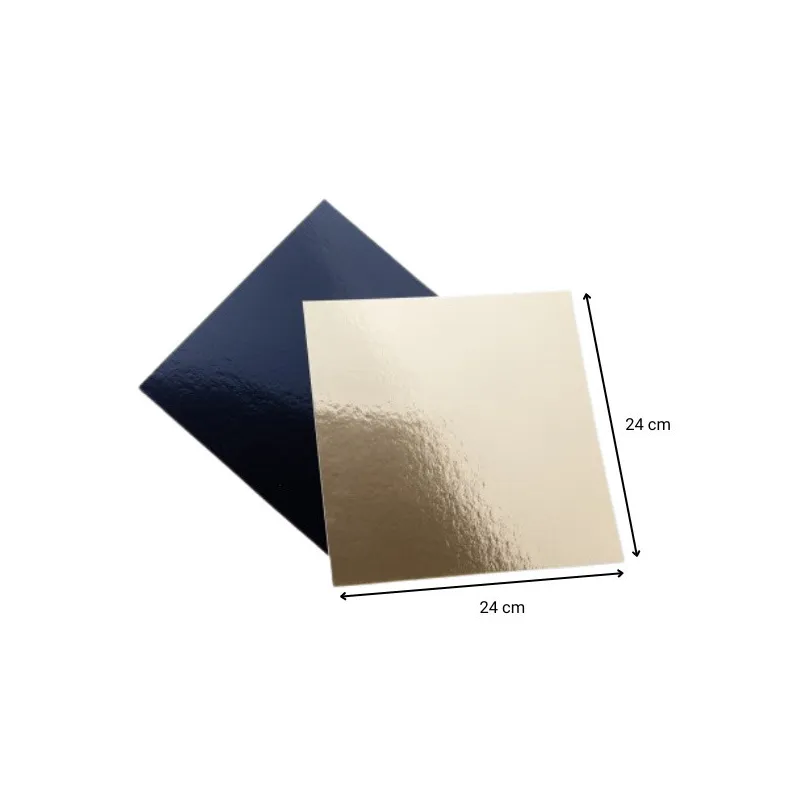 Plaque or/noir angles droits