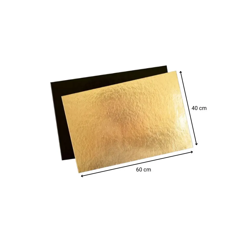 Plaque or/noir angles droits