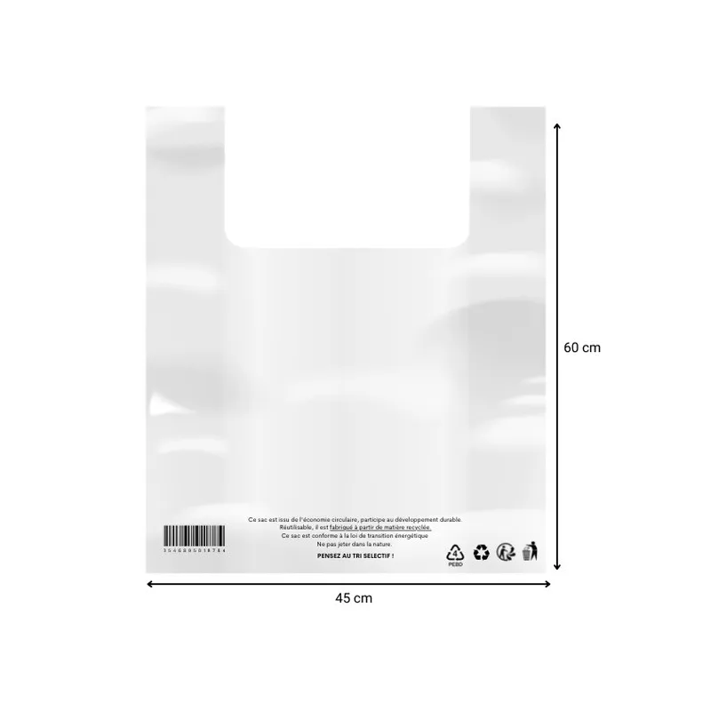 Sac bretelle gaine transparente 50µ