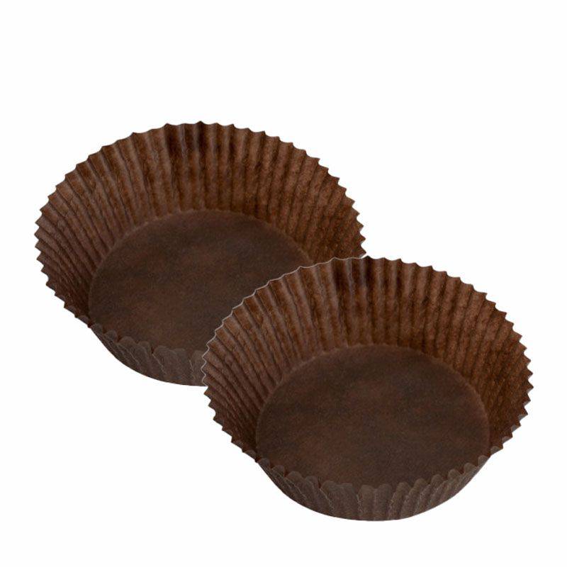 Caissette plissée brune Cupcake Benders pour Pâtissiers et Boulangers BOITE  DE 1000 COULEUR Brune TYPE N°3 Ronde DIM. mm ø23 x H 17