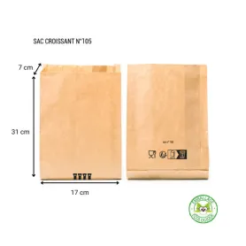 Sac croissant  kraft brun