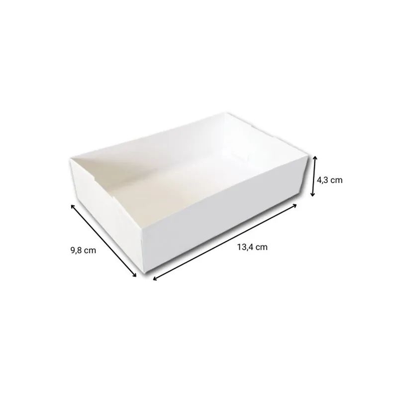 Caissette blanche sans couvercle