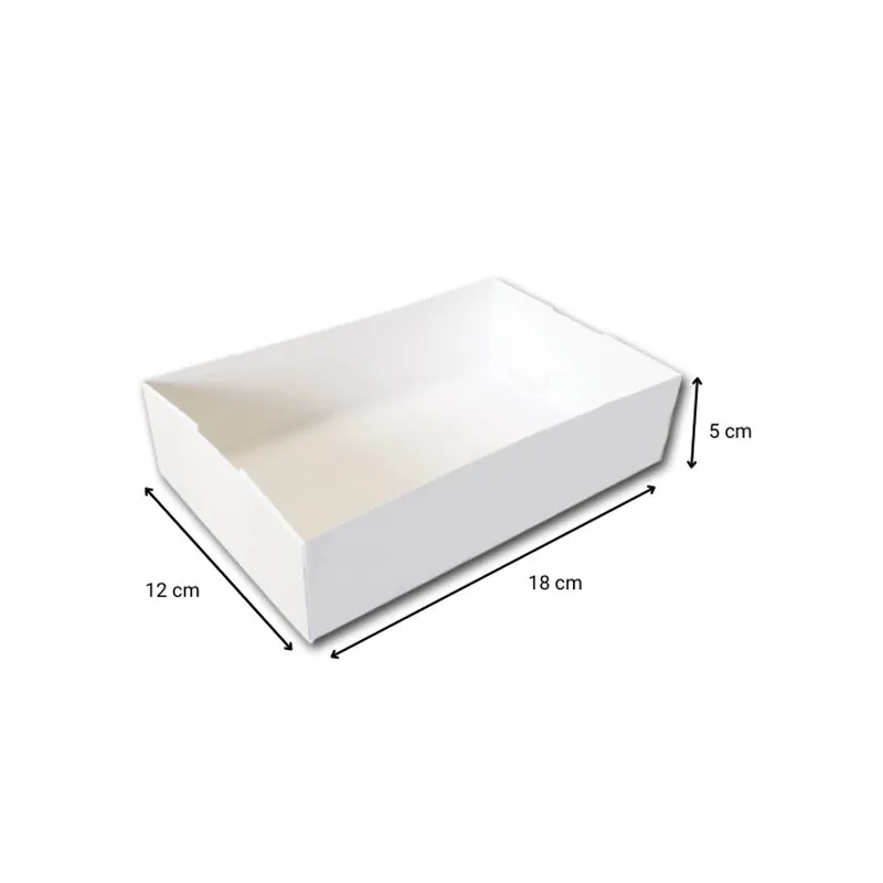 Caissette blanche sans couvercle