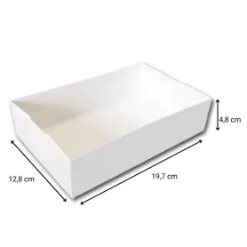 Caissette blanche sans couvercle