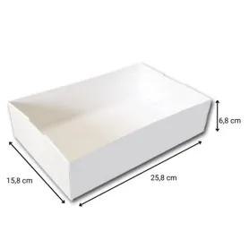 Caissette blanche sans couvercle