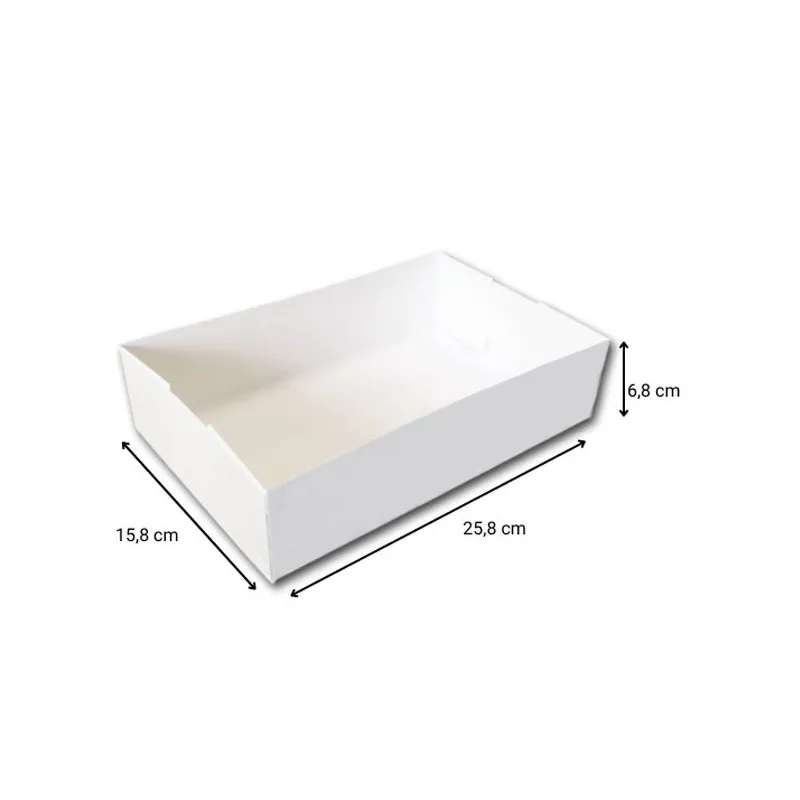 Caissette blanche sans couvercle