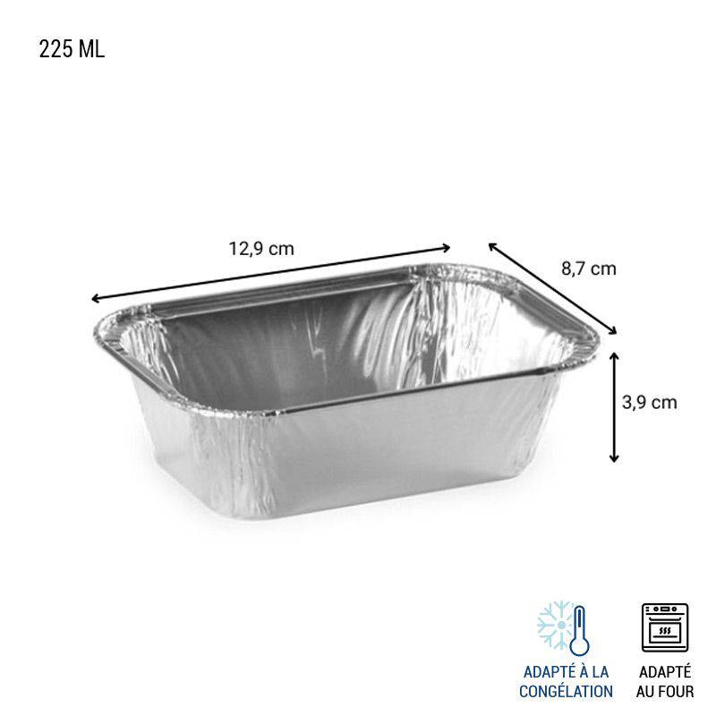 Barquette aluminium avec couvercle pour traiteurs ou restaurants