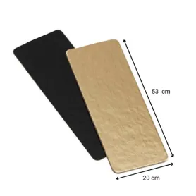 Plaque or/noir angles arrondis