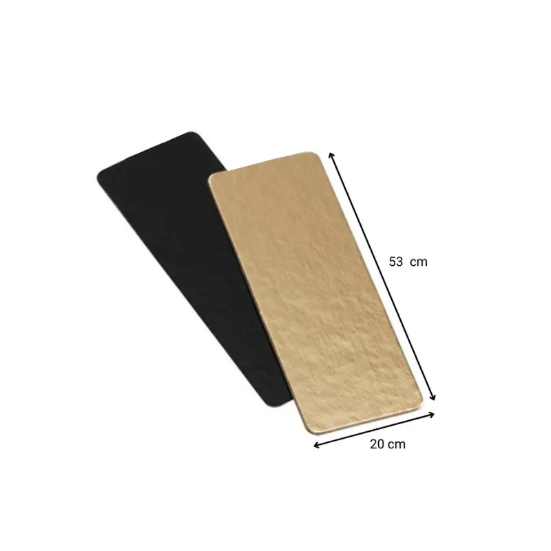 Plaque or/noir angles arrondis