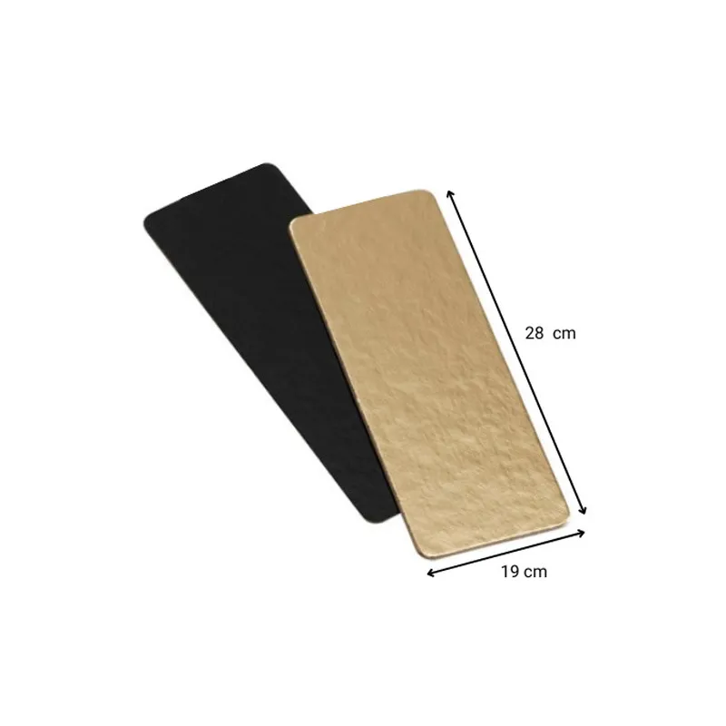 Plaque or/noir angles arrondis