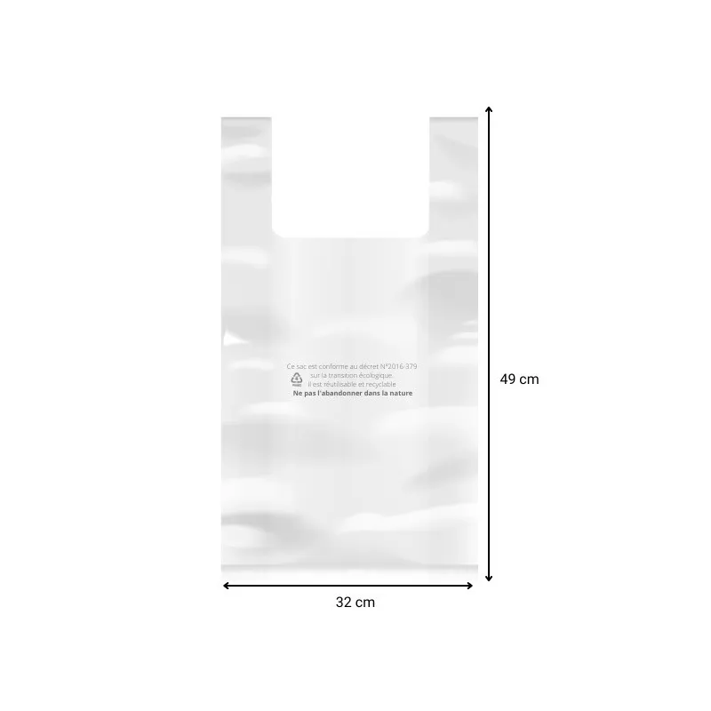 Sac bretelle gaine transparente 50µ