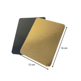 Plaque or/noir angles arrondis