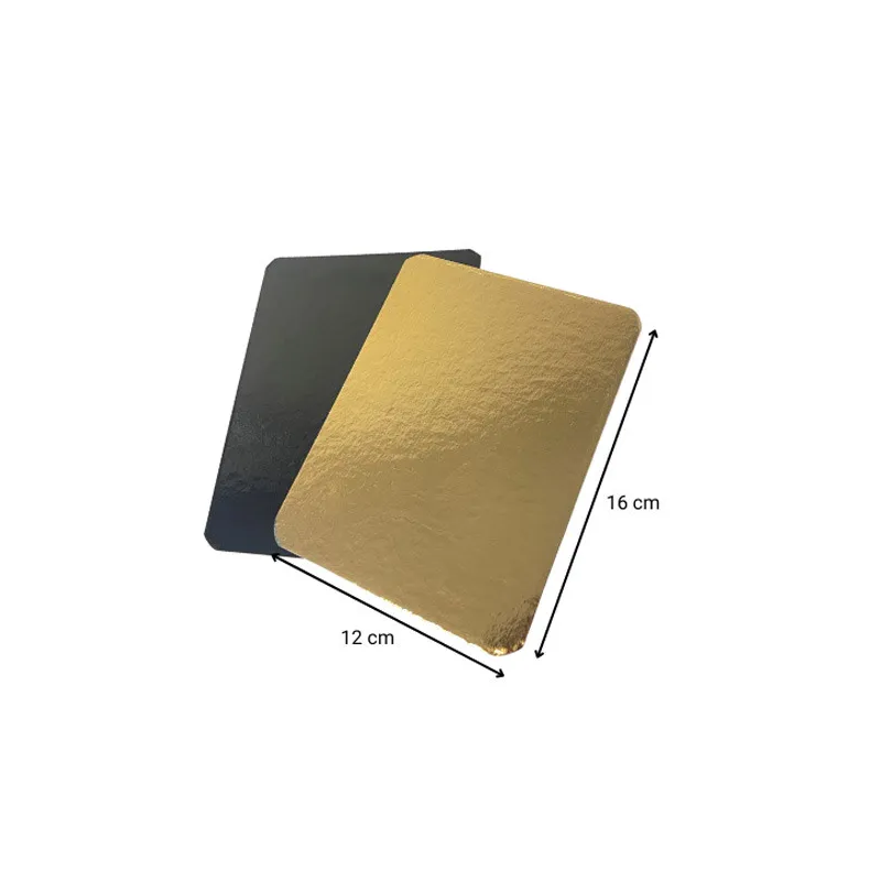 Plaque or/noir angles arrondis