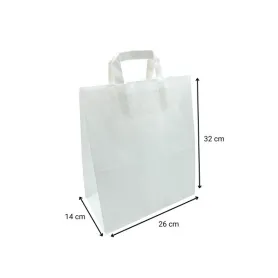 Sac cabas kraft blanchi poignées plates