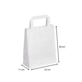 Sac cabas kraft blanchi poignées plates