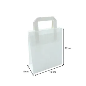 Sac cabas kraft blanchi poignées plates