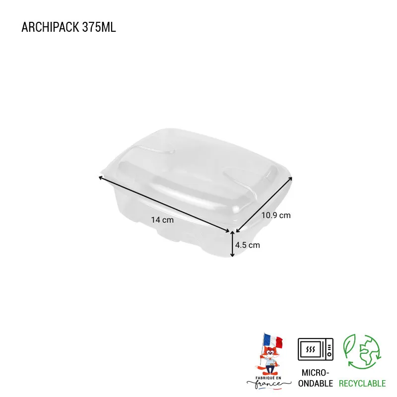 Boîte + couvercle micro-ondable Archipack