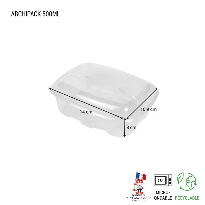 Boîte + couvercle micro-ondable Archipack